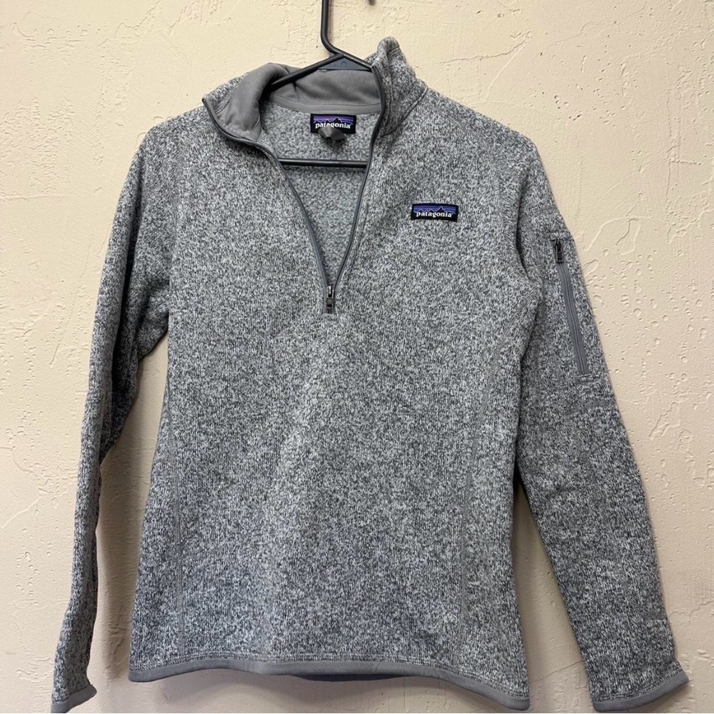 Patagonia womenโs Gray Zip-Up Sweater